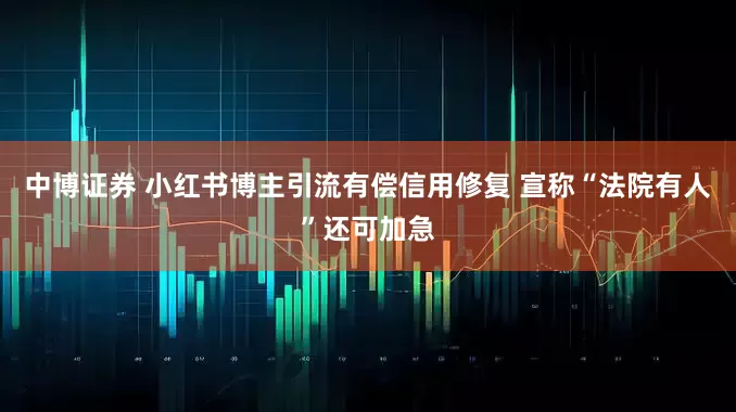 中博证券 小红书博主引流有偿信用修复 宣称“法院有人”还可加急