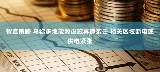 智宣策略 乌称多地能源设施再遭袭击 相关区域断电或供电紧张